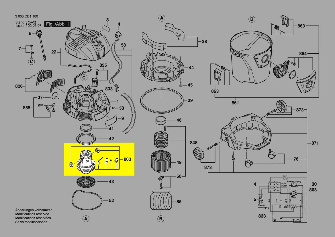 Moteur Bosch réf. 1 619 PB0 795